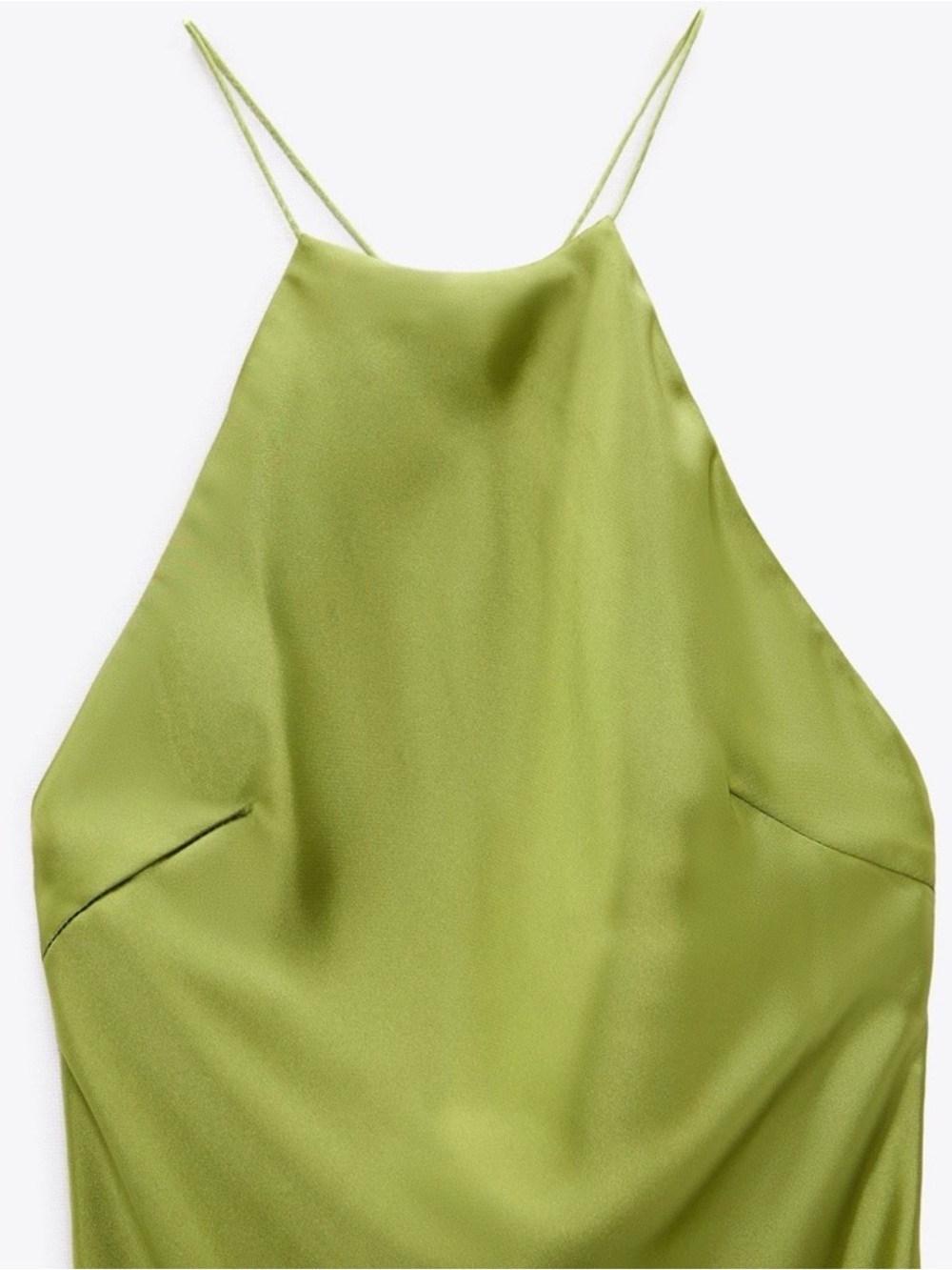 ZARA Satin Slip Dress with Spaghetti Straps NWT M - Picture 12 of 16